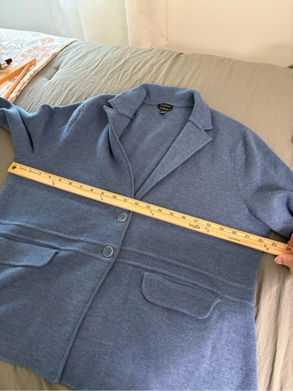 Talbots 100% Merino Wool Sweater Blazer Jacket. Size XL.